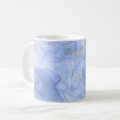 Paars en goud koffiemok (Voorkant links)