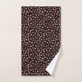 Paars en Goud Luipaard Serie Design 2 Bad Handdoek (Handdoek)