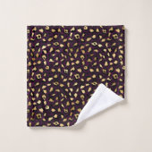 Paars en Goud Luipaard Serie Design 2 Bad Handdoek (Wasdoekje)
