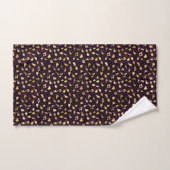Paars en Goud Luipaard Serie Design 2 Bad Handdoek (Handdoek)