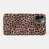 Paars en Goud Luipaard Serie Design 4 Case-Mate iPhone Case (Achterkant (horizontaal))