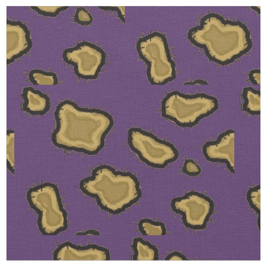 Paars en goud luipaardprint stof (Close Up)
