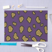 Paars en goud luipaardprint tissuepapier (Craft)