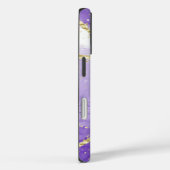 paars en goud marmer glitters met naam Case-Mate iPhone case (Achterkant / Rechts)