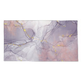 Paars en goud marmer kussensloop (Achterkant)