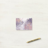 Paars en goud marmer post-it® notes (Op bureau)