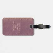 Paars en Goud met Monogram Bagagelabel (Achterkant horizontaal)