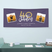 paars en goud moderne multi-foto 40 en geweldig spandoek (Beurs)