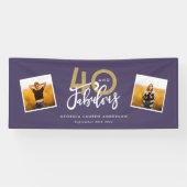 paars en goud moderne multi-foto 40 en geweldig spandoek