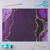 Paars en goud nep glitters agaat tissuepapier (Craft)