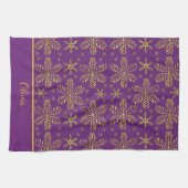 Paars en Goud Persoonlijk Theedoek (Horizontaal)