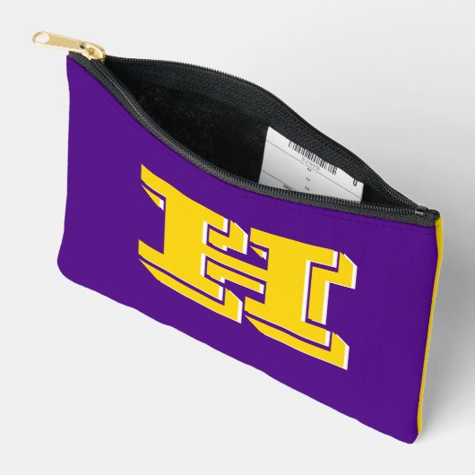 Paars en Goud Team Pride Monogram Etui (Open)