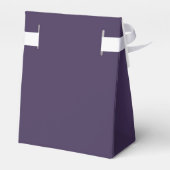 Paars En Goud Trouwen Met Monogram Bedankdoosjes (Achterkant)