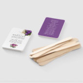 Paars en goud vintage chic huwelijksprogramma handwaaier (Niet-gemonteerd)