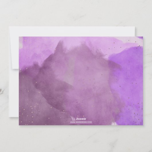 Paars en goud wees vrolijk Abstract Meerdere foto' Feestdagenkaart (Achterkant)