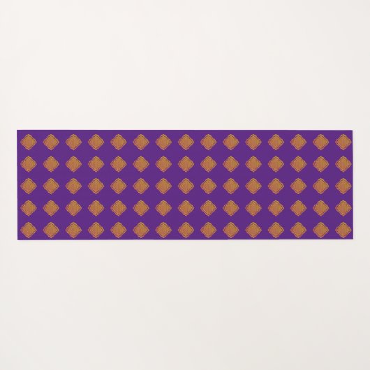 Paars en goud yogamat (Achterkant (horizontaal))