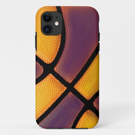 paars en goudbasketbal hoesje (Achterkant)