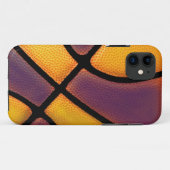 paars en goudbasketbal hoesje (Achterkant (horizontaal))