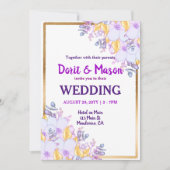 Paars en goudbruin goudvormig goudvormig kaart (Voorkant)