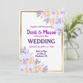 Paars en goudbruin goudvormig goudvormig kaart (Staand voorkant)