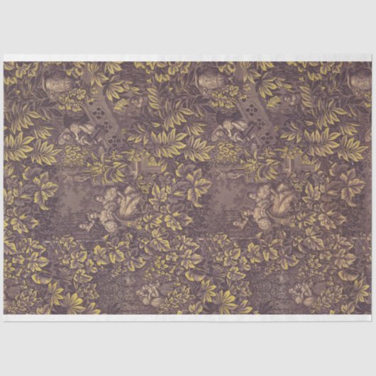 Paars- en gouddeklappapier tissuepapier (Voorkant)