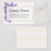 Paars en gouden geometrische Herbarium display dou Informatiekaartje (Voorkant / Achterkant)