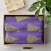 Paars en gouden Kerstmis Tissuepapier (Geschenk)