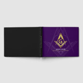 Paars en gouden Masonic Guest Book | Freemason Gastenboek (Volledig)