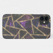 Paars en gouden mozaïekpatroon Case-Mate iPhone case (Achterkant (horizontaal))