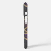 Paars en gouden mozaïekpatroon Case-Mate iPhone case (Achterkant / Links)
