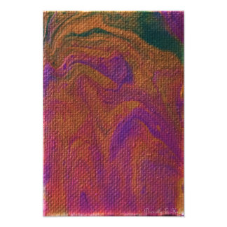 Paars en gouden O Mijn Foto Afdruk