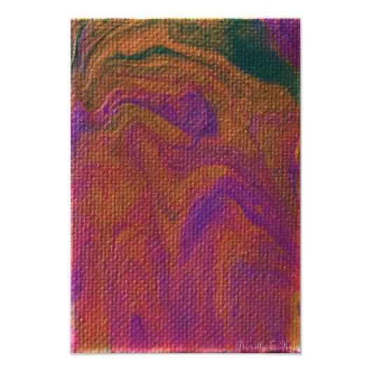 Paars en gouden O Mijn Foto Afdruk (Voorkant)