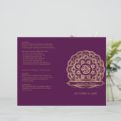 Paars - en gouden - programma Hindu Wedding (Staand voorkant)