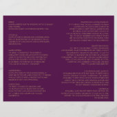 Paars - en gouden - programma Hindu Wedding (Achterkant)