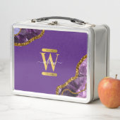 Paars en goudgetijden Glitter Monogram (In situ)