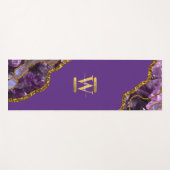 Paars en goudgetijden Glitter Monogram Yogamat (Voorkant (horizontaal))