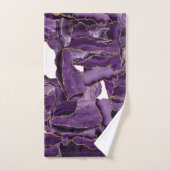 Paars en goudglitteraglaat bad handdoek (Handdoek)