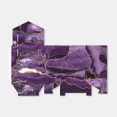 Paars en goudglitteraglaat bedankdoosjes (Uitgevouwen)