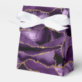 Paars en goudglitteraglaat bedankdoosjes (Voorkant Zijde)