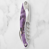 Paars en goudglitteraglaat kurkentrekker (Achterkant)