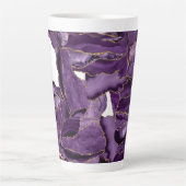 Paars en goudglitteraglaat latte mok (Voorkant)