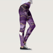 Paars en goudglitteraglaat leggings (Rechts)