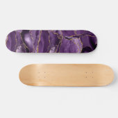 Paars en goudglitteraglaat persoonlijk skateboard (Horizontaal)