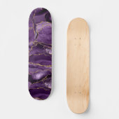 Paars en goudglitteraglaat persoonlijk skateboard (Voorkant)