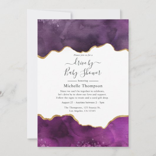 Paars en goudgrijs station met douwer kaart (Voorkant)