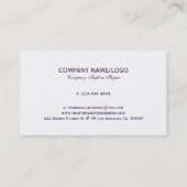 Paars en goudhoudend Lijst Visitekaartje (Achterkant)