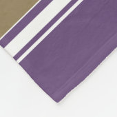 Paars- en goudJersey Stripes Fleece Deken (Hoek)