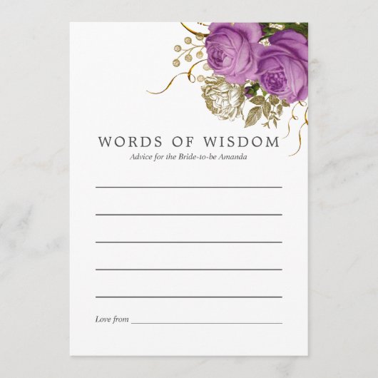 Paars en goudkleurig grafisch advies (Voorkant)