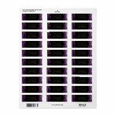 Paars en goudmakerij: etiket van het retouradres (Full Sheet)