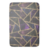 Paars en goudmozaïekpatroon badmat (Voorkant Verticaal)